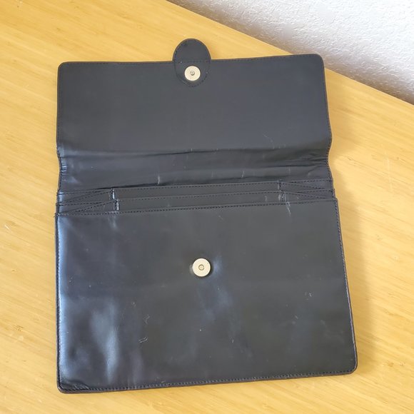 CARTIER MUST DE CARTIER All Black Leather Clutch Bag Vintage - Picture 3 of 6